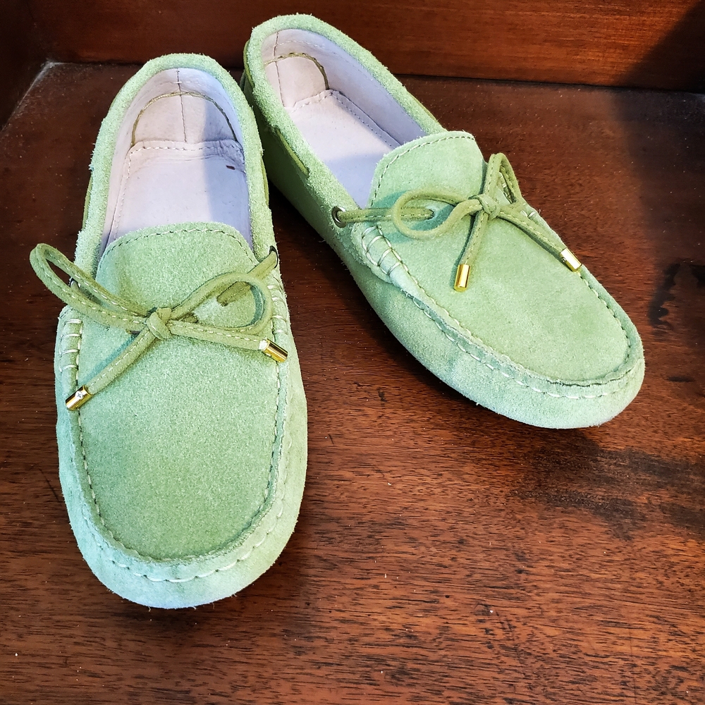 Lime Green Moccasins, Size 40 (Fit Like 8.5M)